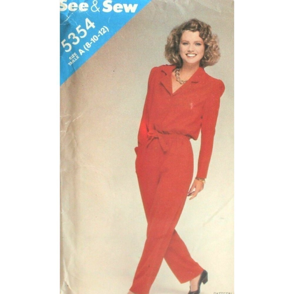 Butterick See Sew 5354 Sewing Pattern‎ Jumpsuit Size 8-12